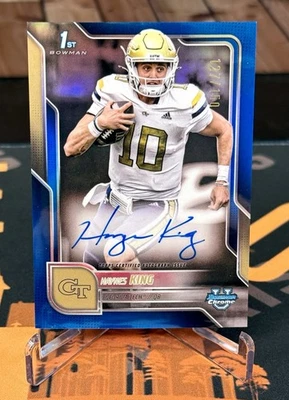 Haynes King 2025 Bowman U Chrome Blue Refractor Auto /150 #BCA-HK - Image 1 of 2