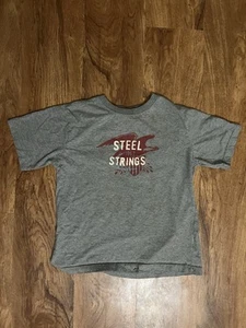 Grey Steel Guitar Strings graphic tee. Youth boys L (10/12) - Picture 1 of 5