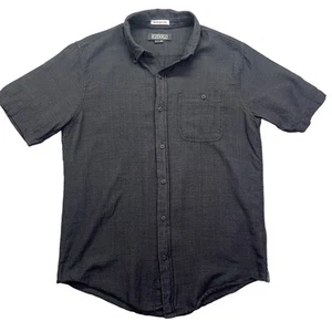 Ezekiel Button Up Shirt Short Sleeve Casual Work Gray Mens Sz M Boho Preppy - Picture 1 of 7