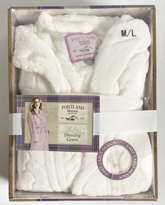 DAMAS ACOGEDOR CABLE JACQUARD VESTIDO DE LUJO TALLA M/L (REINO Unido) crema dobbies *nuevo - Imagen 1 de 11