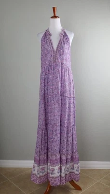 LOLA 澳大利亚 $249 花卉条纹装饰分层长裙,尺寸 M — 第 1/4 张图片