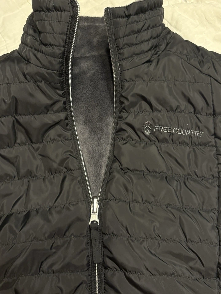 Chaleco acolchado reversible con cremallera Free Country para mujer talla mediana Foto 1 de 4