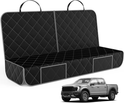 Trucks Dog Car Back Seat Cover for Ram1500/F150/GMC Sierra/Tacoma/Chevrolet - Image 1 of 4