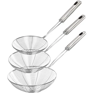 Enhanced Version Stainless Steel Spider Strainer Skimmer Ladle, Set of 3 Size... - Picture 1 of 7