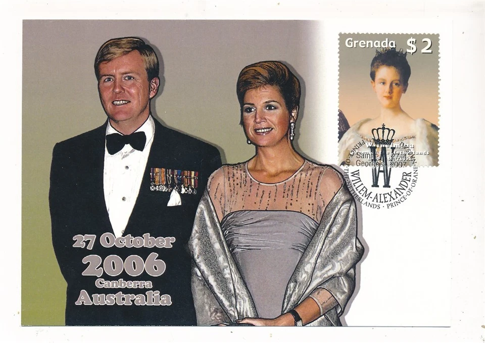 D434066 Granada Tarjeta Máxima Realeza Visita Real Canberra - Reina Guillermina Foto 1 de 1