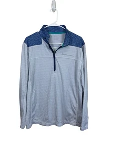 Vineyard Vines Pullover Herren Large blau Performance Viertelreißverschluss leicht - Bild 1 von 5