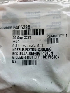CUMMINS 5405325 PISTON COOLING NOZZLE OEM NOS 5405325 FREE SHIPPING - Bild 1 von 5