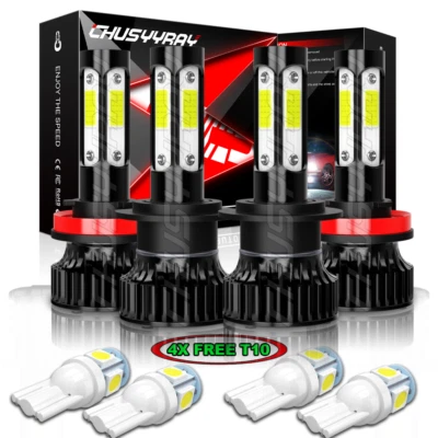 For Jaguar XF 2009-2011 H7 & H11 LED Headlight Combo High Low Beam 4x Bulbs Kit - Image 1 of 4