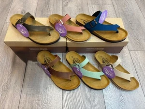 PLAKTON BATTLE SANDALIAS DE CUERO CON PUNTERA PARA DAMAS ACOLCHADAS NUEVAS VACACIONES DE VERANO - Imagen 1 de 8