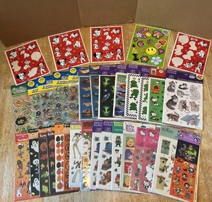 Lot of 29 SEALED Sticker Packages Hallmark Heartline Snoopy Holiday Hello Kitty - Picture 1 of 20