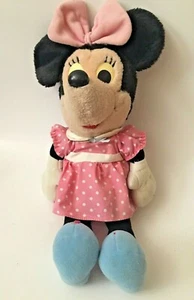 Vintage Hasbro Softies 16” Minnie Mouse Plush Stuffed Figure 80s Pink Bow Dress - Picture 1 of 6