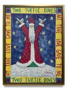 NY Art - Original Ölgemälde Heilige Figur auf Leinwand 12x16 gerahmt - Bild 1 von 5