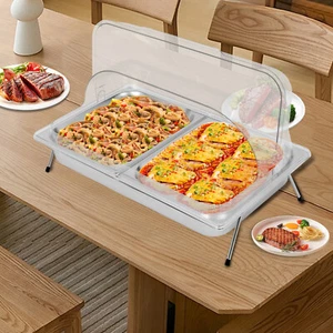 Food Display Tray Buffet Cold Serving Cooler Platter Party Platter Dish Plate - Picture 1 of 21