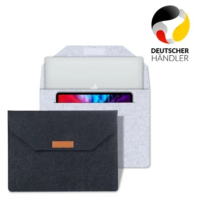 Laptop Schutz Hülle Notebook 13 15.6 14 Zoll Filz Tasche Sleeve MIT Tablet-Fach - Bild 1 von 4