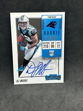 DJ Moore 2018 Contenders Rookie Ticket Auto On Card RC #107 SP Bears