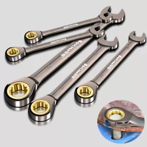 Ratchet Spanner Combination Fixed & Flexi 6 - 32mm Different Sizes Tool Wrench - Picture 1 of 43