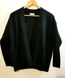 MNG Mango Girls Black Open Knit Cardigan Academia Sweater Size 11-12 Yrs - Picture 1 of 7