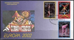 Albania Stamps 2002. EUROPA CEPT 2002 "CIRCUS". FDC Set MNH - Picture 1 of 1