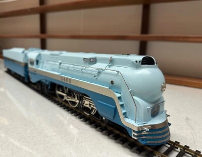 Motor de vapor Weaver Santa Fe Blue Goose 4-6-4 Hudson y Tender 2 rieles NUEVO Foto 1 de 4