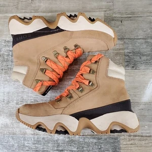 Sorel Kinetic Impact Conquest Womens Bootie Sz 7.5 Tawny Buff Waterproof Sneaker - Picture 1 of 12