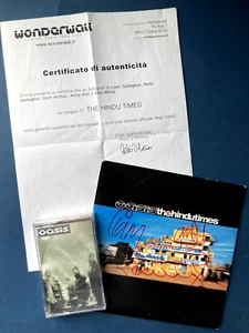 Oasis Hindu Times single vynil Signed by whole band + Sealed Heathen Chemistry - Picture 1 of 11