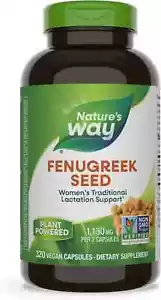 Nature's Way Fenugreek Seed Capsules, Breastfeeding Lactation Supplement, Vegan - Picture 1 of 2