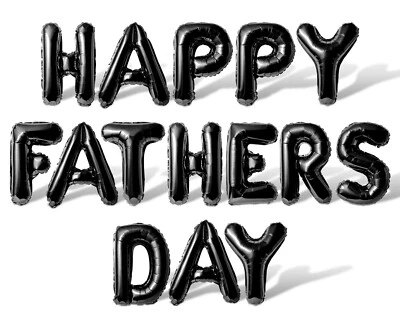 HAPPY FATHERS DAY Letter Balloon Banner - DIY Fathers Day Party Decorations - Image 1 of 4