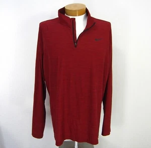 Nike Dri Fit active wear Pullover Long Sleeve Men's Size XXLT sweatshirt Red - Picture 1 of 12