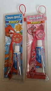 Angry Birds Kit da viaggio dentale 3 pz copertura spazzolino da denti e borsa con cerniera stemma per bambini - Foto 1 di 3