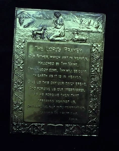 Vintage / Messing / Das Vaterunser / Wandrelief / CHRISTENTUM / SAMMLERSTÜCK - Bild 1 von 3