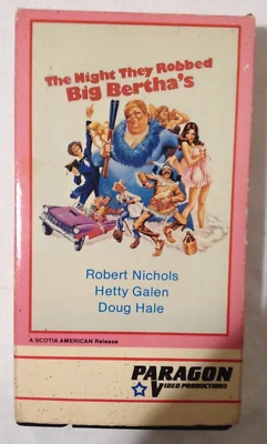 THE NIGHT THEY ROBBED BIG BERTHA'S (VHS1982)ROBERT NICHOLS HETTY GALEN-RARE- HTF - Image 1 of 4