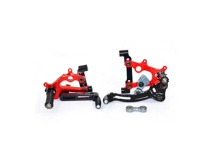 Pedane Regolabili Sbk Nero-rosso Ducabike Per Ducati Panigale 959 2016 > 2019 - Foto 1 di 1
