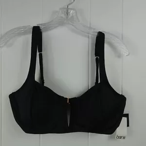 Bar III Womens Black Swim Top with Adjustable Straps X-Large - Picture 1 of 8