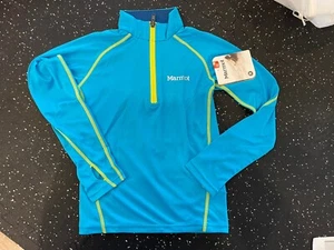 Marmot Boy’s Accelerator 1/2 zip 52170 blue size xs - Picture 1 of 5