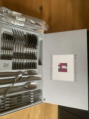 WMF Cappricio Cromargan Edelstahl Besteck 6 Personen 30 Teile mit Dessertmesser - Bild 1 von 4