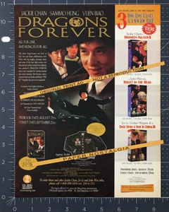 DRAGONS FOREVER - Original 1998 Trade AD / ADVERT _ Jackie Chan _ Sammo Hung - Picture 1 of 1
