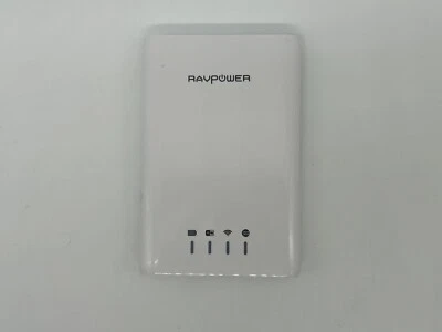 Router inalámbrico todo en uno blanco RAVPower FileHub RP-WD01 con banco de alimentación de 3000 mAh Foto 1 de 4