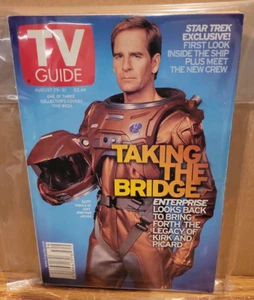 Star Trek TV Guide Magazine Aug 25-31 2001 Taking the Bridge SCOTT BAKULA ARCHER - Picture 1 of 2
