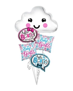 Gender Reveal Luftballons, Junge oder Mädchen, It's a Party, Cloud Ballons, Hola Bebito ( - Bild 1 von 5