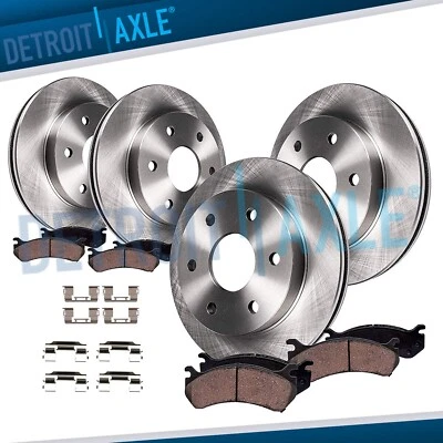 Front Rear Rotors + Ceramic Brake Pads for 2010-2013 2014 2015 2016 Cadillac SRX - Image 1 of 4