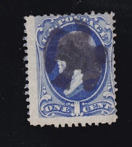 US 156 1c Franklin Used Avg w/Fancy Bird Cancel (BB4) - Picture 1 of 3