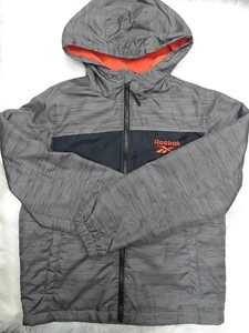 REEBOK youth Hooded JACKET gray w/Side pockets Full zip [10-12] *New w/OUT Tags - Picture 1 of 8