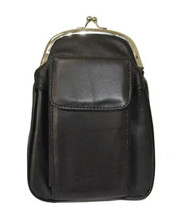 Leatherboss Cuero Genuino Grande Cigarrillo/Dinero/Maquillaje Cartera con Estuche de Teléfono - Imagen 1 de 7