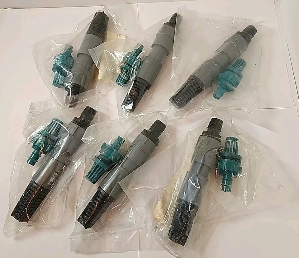 NEW LOT OF 6 Ebb & Flow Fitting Kit with Overflow Teal Hydroponics Flood Table - Image 1 of 2