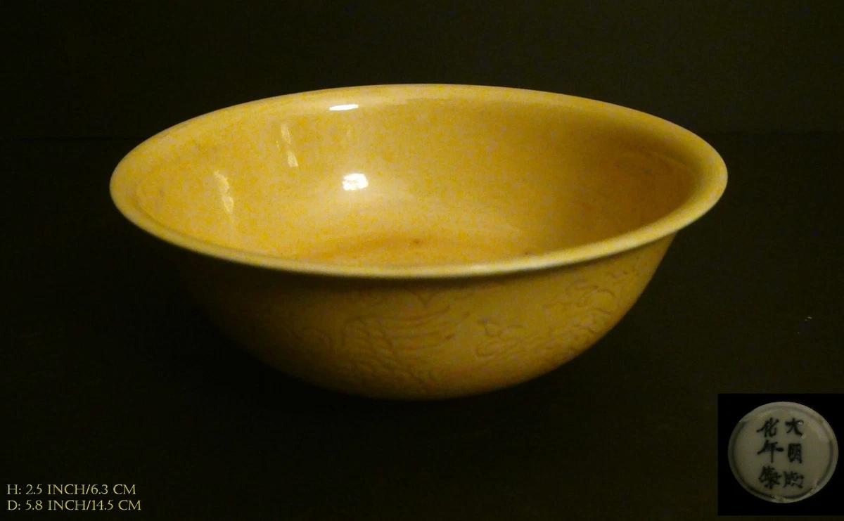 Porcelain & Pottery Yellow Antique Chinese Bowls | eBay