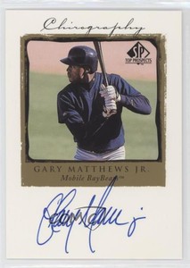 1999 SP Top Prospects Chirography Gary Matthews Jr #GM Auto