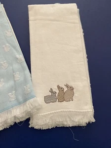 Ostern Küche Türkisches Handtuch Hellblau Neu 3 Hasen Set 2 Handtücher Ostern - Bild 1 von 7