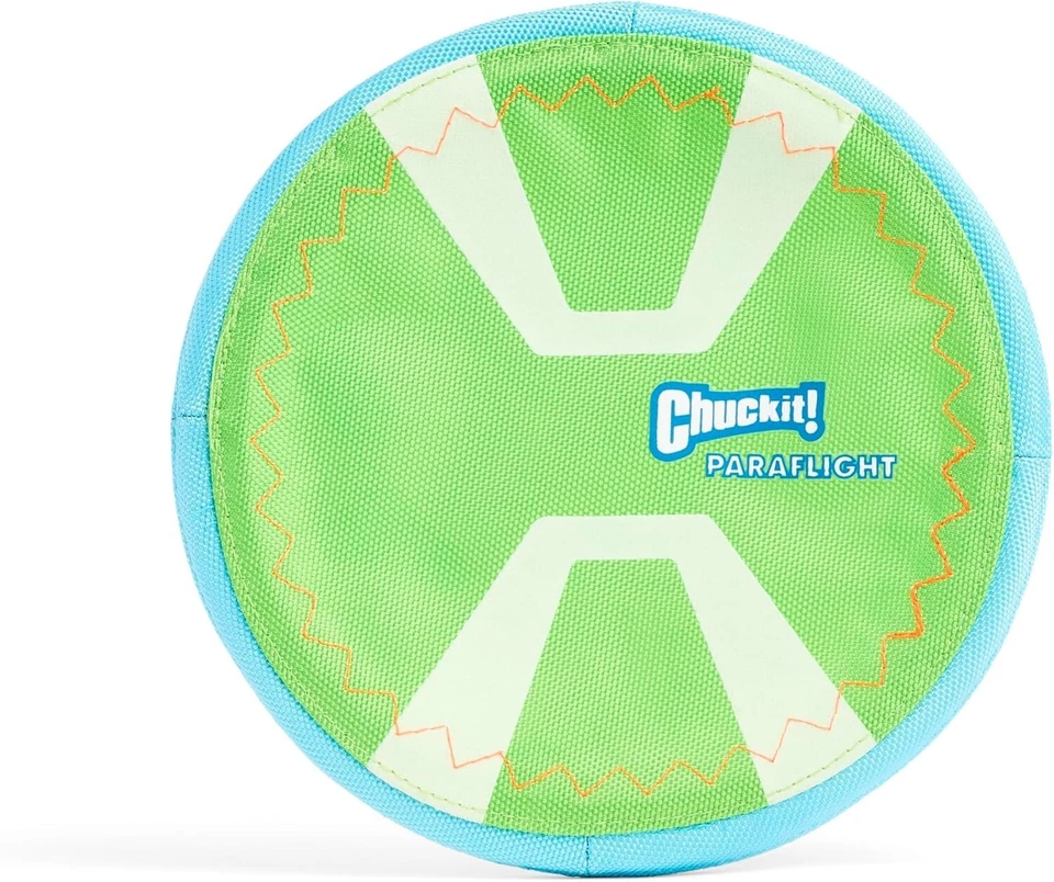 Chuckit! Max Glow Paraflight Flying Disc Dog Toy - Water Floating Flyer - Durab - Image 1 of 4