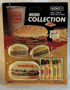 Lápices mini borradores Burger King 1982 vintage - Imagen 1 de 5