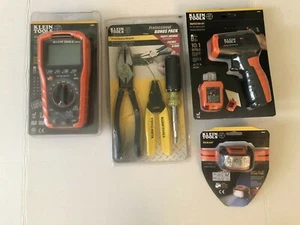 6 Klein Tools:MM600 Multimeter,Infrared Thermometer, Pliers,Stripper,Nut Driver+ - Picture 1 of 9